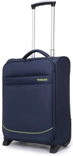 Decent Handbagage Koffer / Trolley / Reiskoffer - 50 Cm - 35 Liter - Polyester - Super-Light - Blauw -Kofferland Goedkope Winkel 564x1200