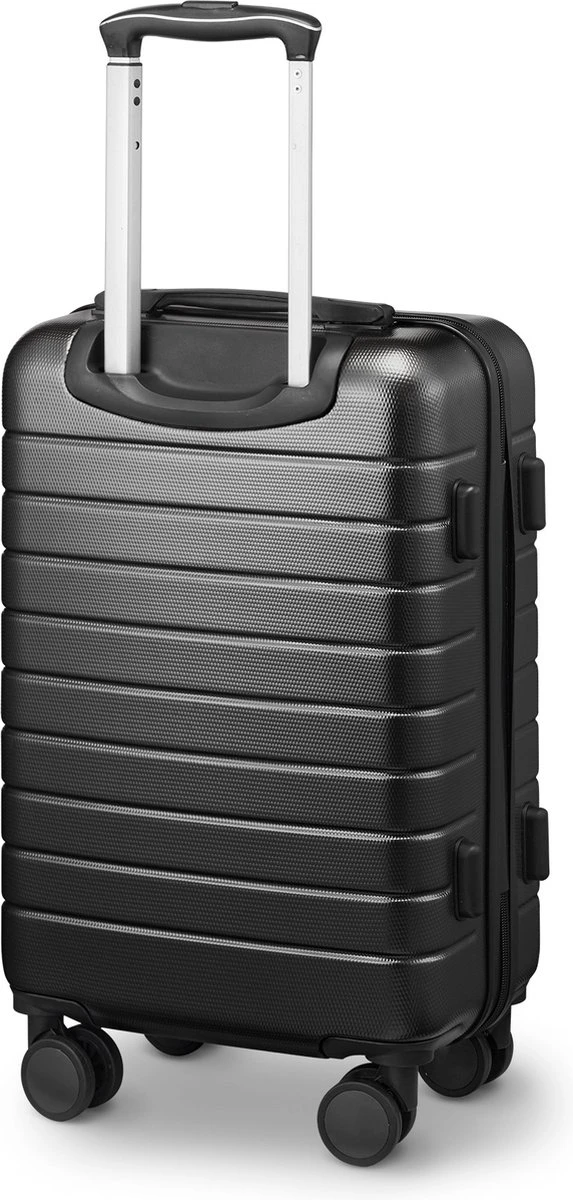 Swiss Alpine 2.0 - Handbagage Koffer - 55x35x20 Cm - 4 Wielen - Zwart 2 Swiss Alpine 2.0 - Handbagage Koffer - 55x35x20 Cm - 4 Wielen - Zwart - Afbeelding 2