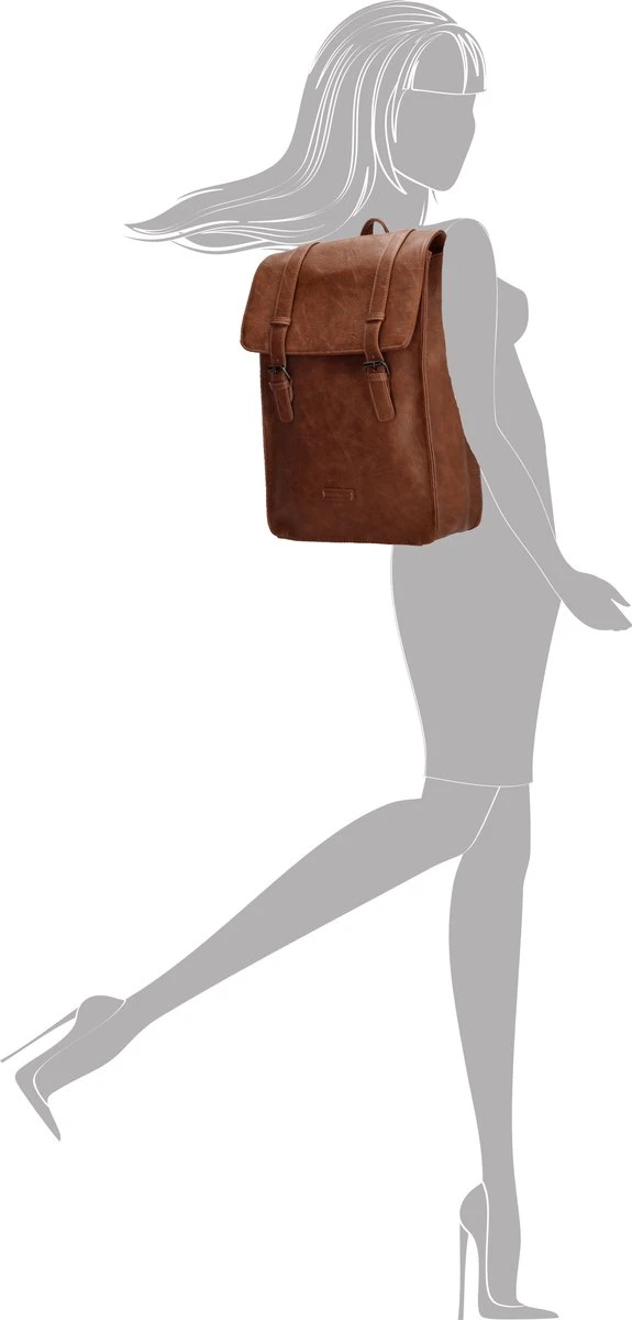 Enrico Benetti Caen 66593 Rugzak Met 14" Laptopvak - Cognac 3 Enrico Benetti Caen 66593 Rugzak Met 14" Laptopvak - Cognac - Afbeelding 3