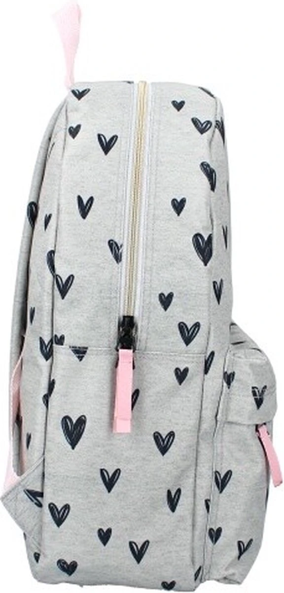 Milky Kiss Clever Girls - Rugzak - Schooltas Meisje - Grijs - Hartjes 9 Milky Kiss Clever Girls - Rugzak - Schooltas Meisje - Grijs - Hartjes - Afbeelding 9