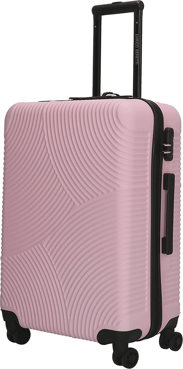 Enrico Benetti Koffer / Trolley / Reiskoffer - 65 X 41 X 25 Cm - 68 Liter - ABS - Maat M - Louisville - Roze 3 Enrico Benetti Koffer / Trolley / Reiskoffer - 65 X 41 X 25 Cm - 68 Liter - ABS - Maat M - Louisville - Roze - Afbeelding 3