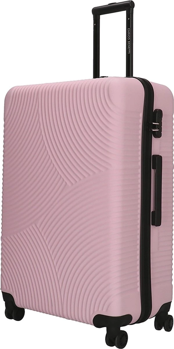 Enrico Benetti Koffer / Trolley / Reiskoffer - 75 X 46 X 25 Cm - 93 Liter - ABS - Maat L - Louisville - Roze 3 Enrico Benetti Koffer / Trolley / Reiskoffer - 75 X 46 X 25 Cm - 93 Liter - ABS - Maat L - Louisville - Roze - Afbeelding 3