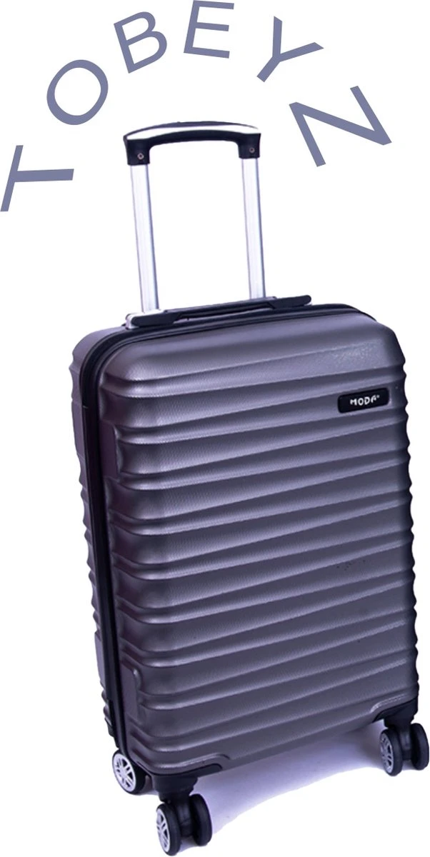 Tobeyz - Koffer - Donkergrijze Handbagage - Klein - Verrijdbaar Op 4 Wielen - Stevig ABS - Lichtgewicht, Trolley 1 Tobeyz - Koffer - Donkergrijze Handbagage - Klein - Verrijdbaar Op 4 Wielen - Stevig ABS - Lichtgewicht, Trolley