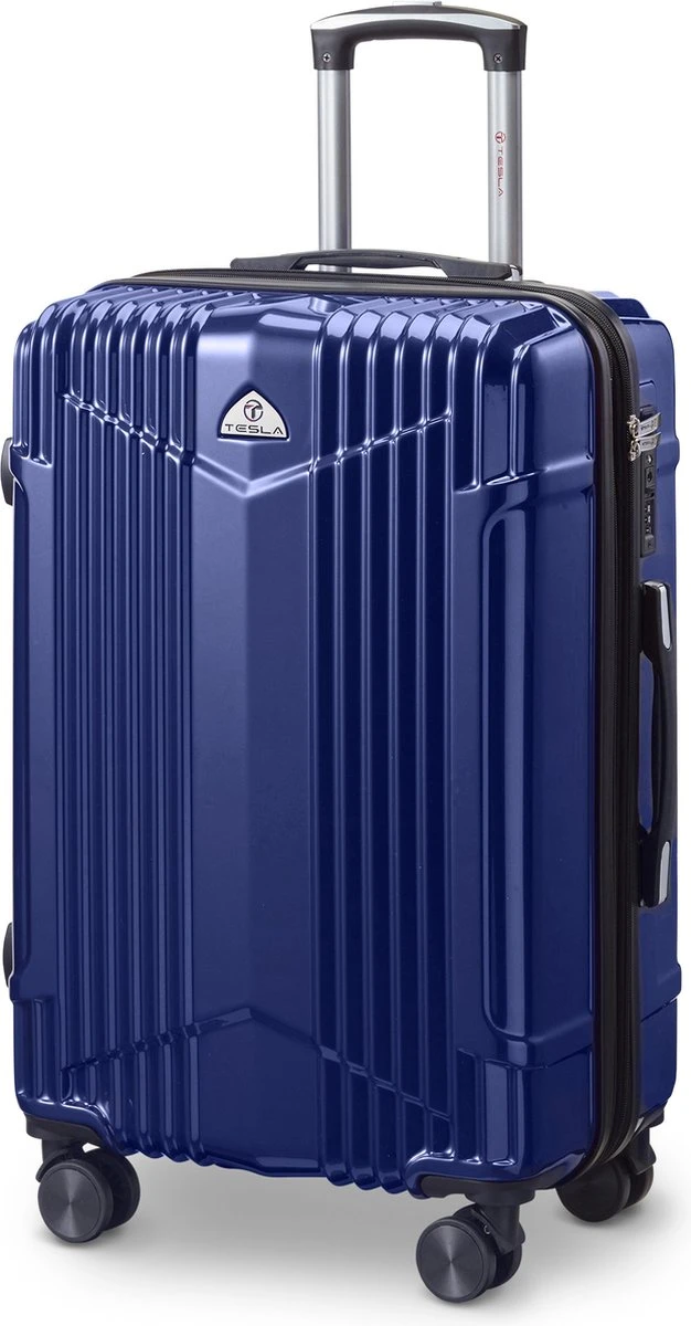 Tesla PC - Reiskoffer - 65 Cm - 4 Wielen - Blauw 1 Tesla PC - Reiskoffer - 65 Cm - 4 Wielen - Blauw