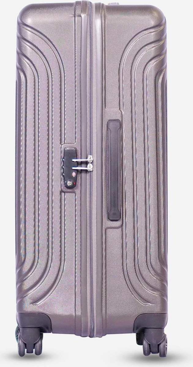 ©TROLLEYZ - Florence No.7 - Reiskoffer 78cm Met TSA Slot - Dubbele Wielen - 360° Spinners - 100% ABS - Reiskoffer In Cloudy Grey 8 ©TROLLEYZ - Florence No.7 - Reiskoffer 78cm Met TSA Slot - Dubbele Wielen - 360° Spinners - 100% ABS - Reiskoffer In Cloudy Grey - Afbeelding 8