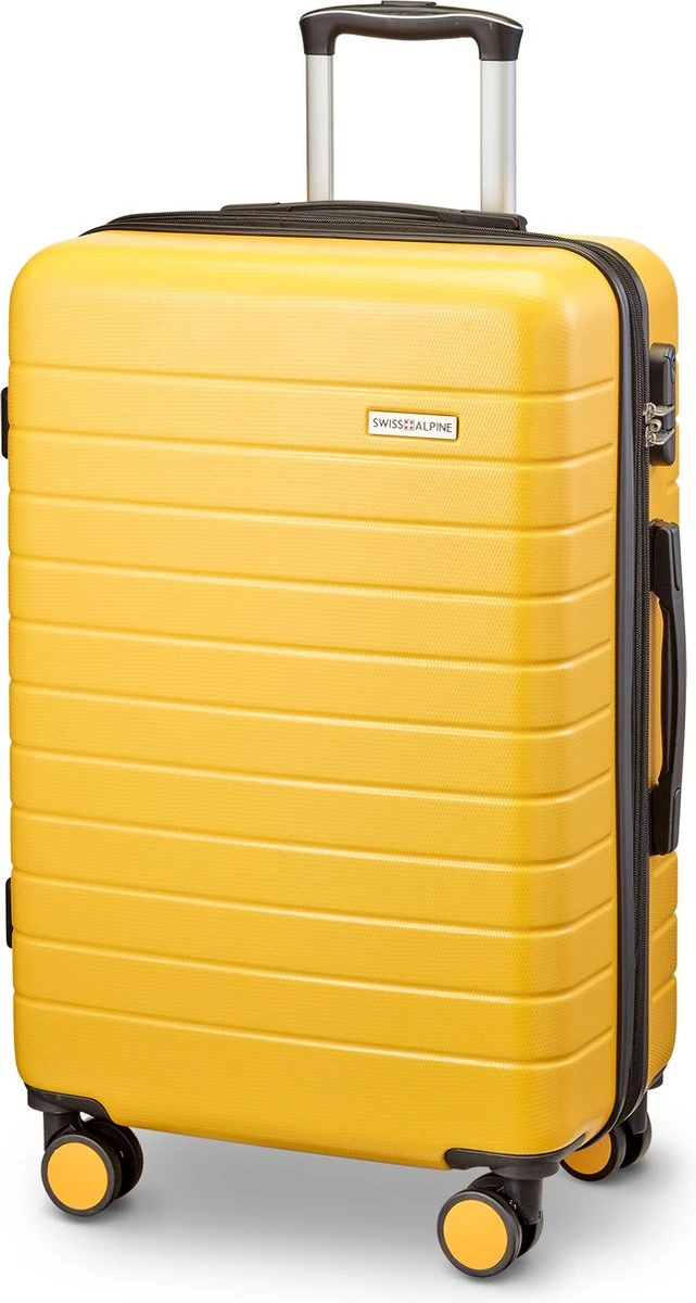 Swiss Alpine 2.0 - Reiskoffer - 67 Cm - 4 Wielen - Geel 1 Swiss Alpine 2.0 - Reiskoffer - 67 Cm - 4 Wielen - Geel