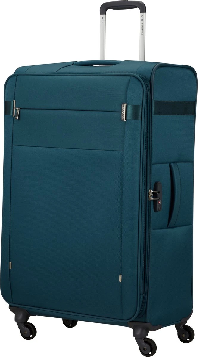Samsonite Reiskoffer - Citybeat Spinner 78/29 Uitbreidbaar - Petrol Blue 1 Samsonite Reiskoffer - Citybeat Spinner 78/29 Uitbreidbaar - Petrol Blue