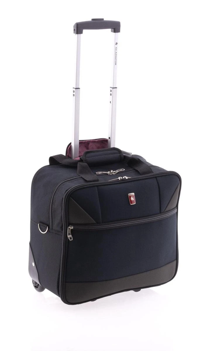 Gladiator Metro Handbagage Laptop Trolley - 14 Inch - Zwart 2 Gladiator Metro Handbagage Laptop Trolley - 14 Inch - Zwart - Afbeelding 2
