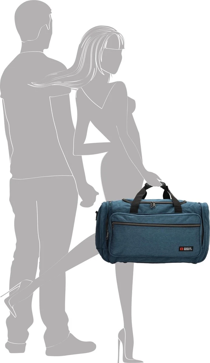 Enrico Benetti Montevideo 35314 Reistas/sporttas S - Jeans Blauw 2 Enrico Benetti Montevideo 35314 Reistas/sporttas S - Jeans Blauw - Afbeelding 2