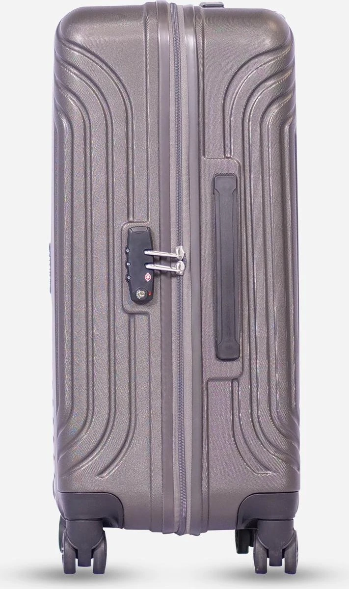 ©TROLLEYZ - Florence No.7 - Reiskoffer 69cm Met TSA Slot - Dubbele Wielen - 360° Spinners - 100% ABS - Reiskoffer In Cloudy Grey 2 ©TROLLEYZ - Florence No.7 - Reiskoffer 69cm Met TSA Slot - Dubbele Wielen - 360° Spinners - 100% ABS - Reiskoffer In Cloudy Grey - Afbeelding 2