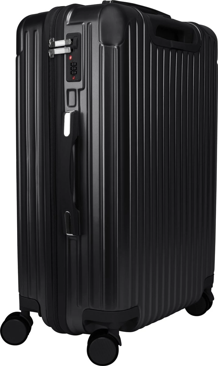 Royal Swiss - Reis Koffer - 56cm - Cijferslot- Lichtgewicht Koffer - 4 Wielen- Zwart 10 Royal Swiss - Reis Koffer - 56cm - Cijferslot- Lichtgewicht Koffer - 4 Wielen- Zwart - Afbeelding 10