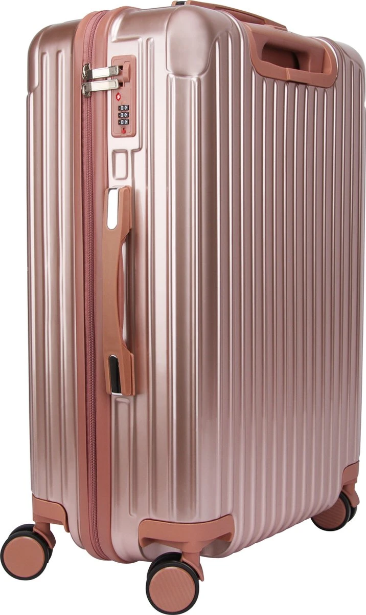 Royal Swiss - Reis Koffer - 76cm - Cijferslot- Lichtgewicht Koffer - 4 Wielen - Rose Gold 2 Royal Swiss - Reis Koffer - 76cm - Cijferslot- Lichtgewicht Koffer - 4 Wielen - Rose Gold - Afbeelding 2