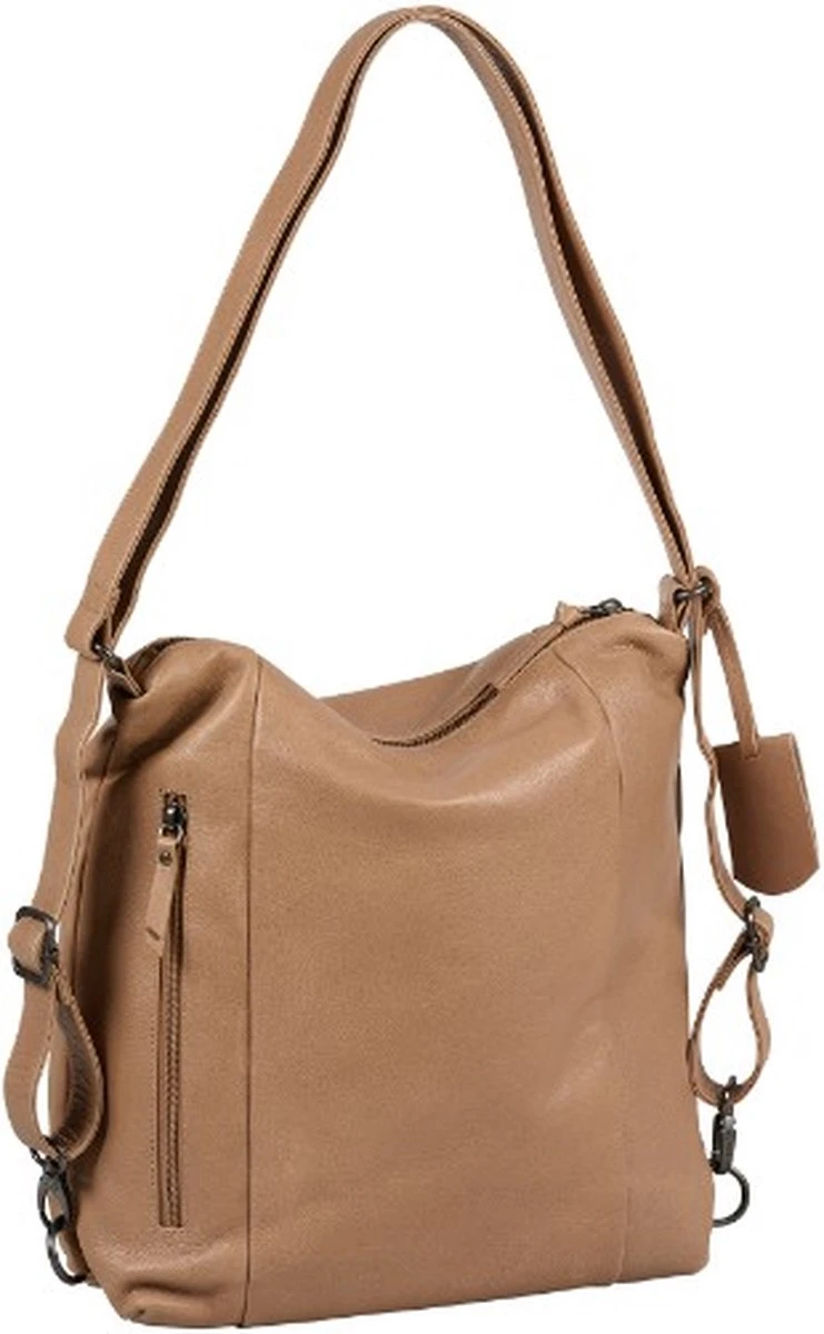 Burkely Just Jolie Dames Rugtas Hobo - Taupe 2 Burkely Just Jolie Dames Rugtas Hobo - Taupe - Afbeelding 2