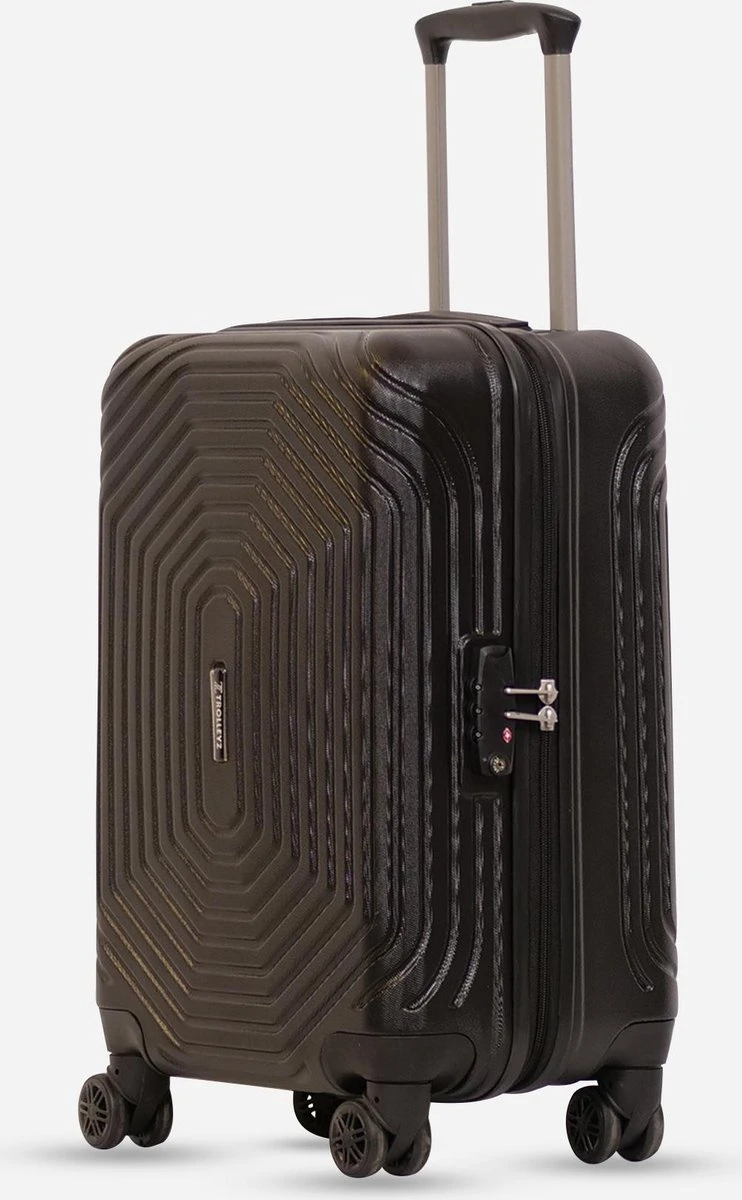 ©TROLLEYZ - Florence No.7 - Trolley - 55cm Met TSA Slot - Dubbele Wielen - 360° Spinners - 100% ABS - Handbagage Koffer In Night Black 1 ©TROLLEYZ - Florence No.7 - Trolley - 55cm Met TSA Slot - Dubbele Wielen - 360° Spinners - 100% ABS - Handbagage Koffer In Night Black