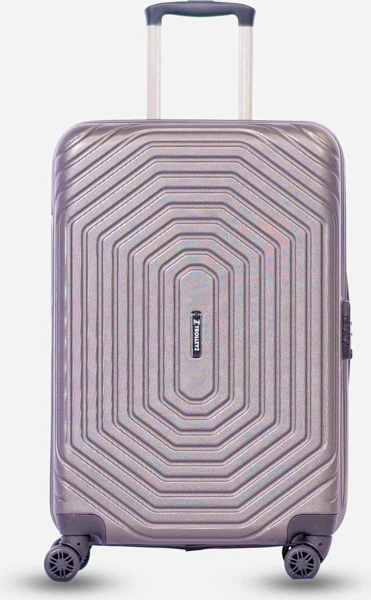 ©TROLLEYZ - Florence No.7 - Reiskoffer 69cm Met TSA Slot - Dubbele Wielen - 360° Spinners - 100% ABS - Reiskoffer In Cloudy Grey 1 ©TROLLEYZ - Florence No.7 - Reiskoffer 69cm Met TSA Slot - Dubbele Wielen - 360° Spinners - 100% ABS - Reiskoffer In Cloudy Grey