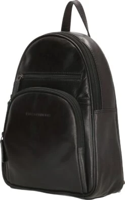 Old West Leren Dames Rugzak San Antonio M - Zwart -Kofferland Goedkope Winkel 750x1200 2