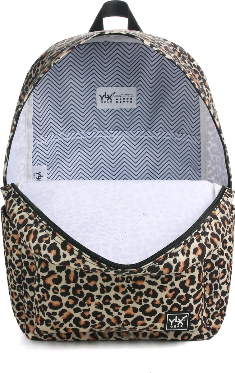 YLX Finch Rugzak. Luipaarden Print. Recyceld Rpet Materiaal. Gerecyclede Plastic Flessen - Eco Friendly. Volwassenen - Tieners - Middelbare Scholieren - Dames - Meisjes. 14" Laptop Sleeve. Backpack - Schooltas - Rugzak 4 YLX Finch Rugzak. Luipaarden Print. Recyceld Rpet Materiaal. Gerecyclede Plastic Flessen - Eco Friendly. Volwassenen - Tieners - Middelbare Scholieren - Dames - Meisjes. 14" Laptop Sleeve. Backpack - Schooltas - Rugzak - Afbeelding 4