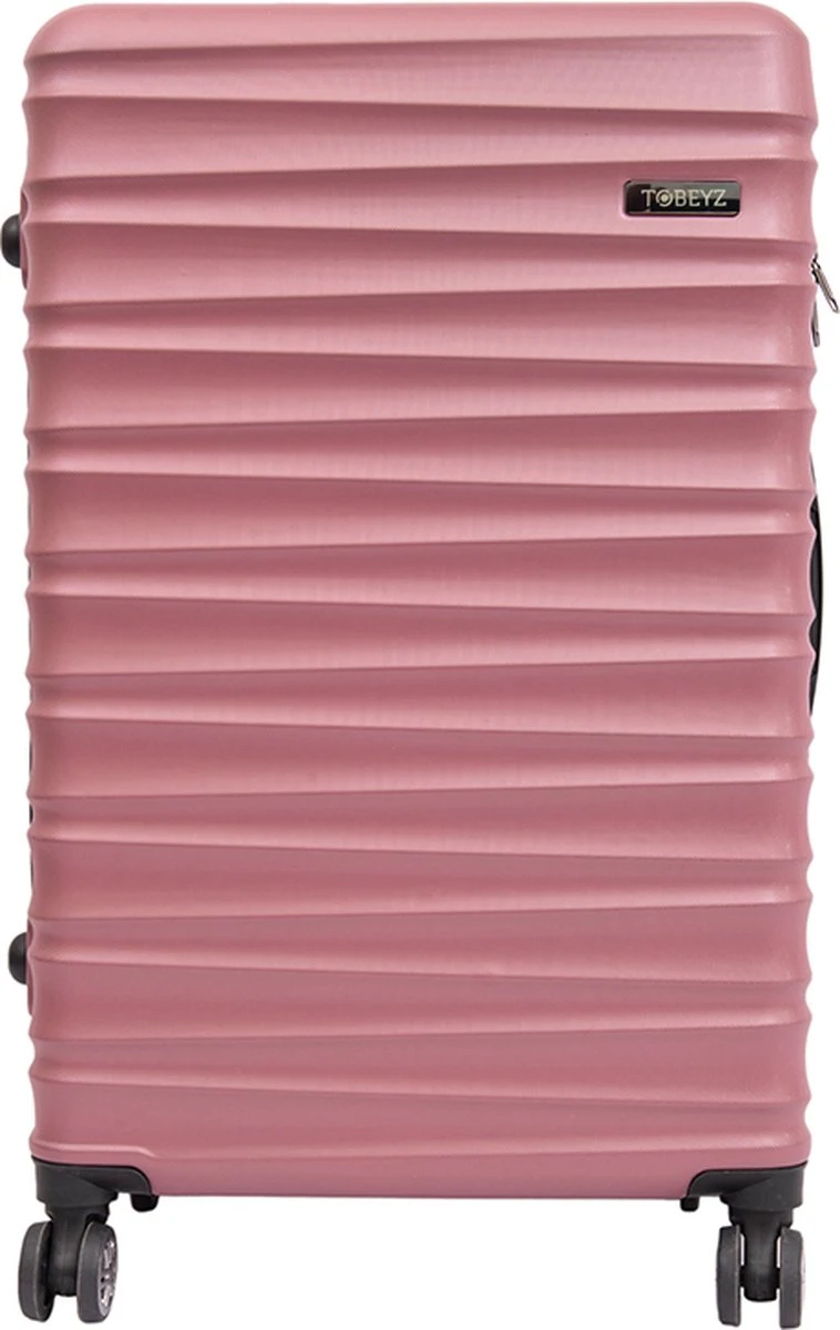 Tobeyz - Kofferset - 3-delig Roze Handbagage - Verrijdbaar Op 4 Wielen - Stevig ABS - Lichtgewicht, Trolley 5 Tobeyz - Kofferset - 3-delig Roze Handbagage - Verrijdbaar Op 4 Wielen - Stevig ABS - Lichtgewicht, Trolley - Afbeelding 5
