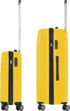 TravelZ Big Bars Kofferset - Trolleyset TSA 2-delig - Handbagage En Groot - Geel -Kofferland Goedkope Winkel 762x1200 1
