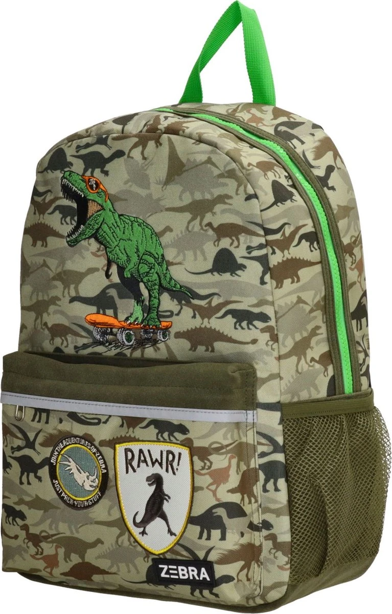 Zebra Rugzak Dino Camouflage (m) + Dino Ei 2 Zebra Rugzak Dino Camouflage (m) + Dino Ei - Afbeelding 2