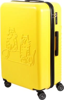 Biggdesign Cats Koffer - Ruimbagage Reiskoffer - Geel - Medium 13 Biggdesign Cats Koffer - Ruimbagage Reiskoffer - Geel - Medium -Kofferland Goedkope Winkel 767x1200