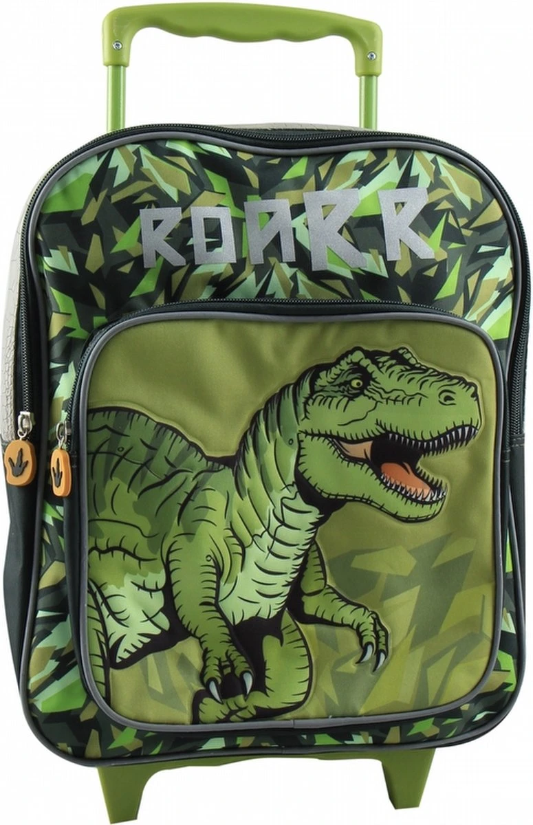 Dinosaurus Jongens Trolley Groen 29x15x39 1 Dinosaurus Jongens Trolley Groen 29x15x39