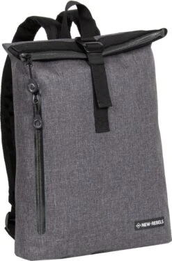 New Rebels® Vepo - Rugtas - Grijs- Waterbestendig - Roll-top - 87 - 19x20x4cm - Rugzak / Backpack