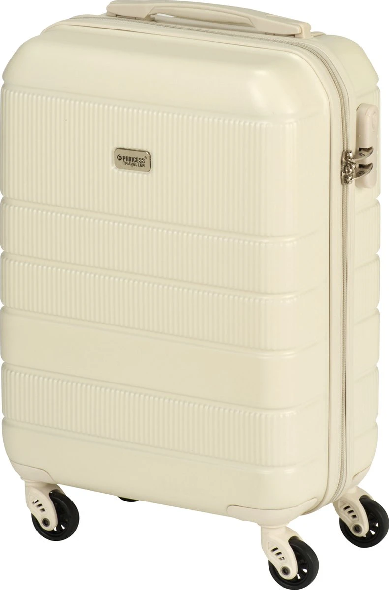 Princess Traveller Florence - Handbagagekoffer Met Strap - Crème - S - 55cm 2 Princess Traveller Florence - Handbagagekoffer Met Strap - Crème - S - 55cm - Afbeelding 2