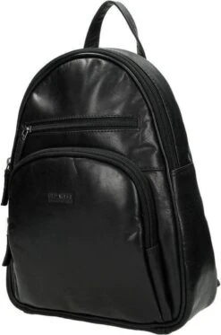 Old West Leren Dames Rugzak San Antonio M - Zwart -Kofferland Goedkope Winkel 794x1200 3