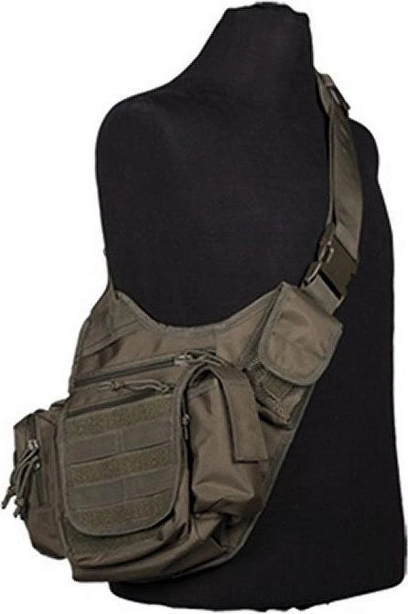 Mil-Tec Sling Bag OD Groen Multifunctioneel Outdoor En Survival Bag 2 Mil-Tec Sling Bag OD Groen Multifunctioneel Outdoor En Survival Bag - Afbeelding 2