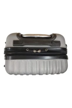 SB Travelbags 'Expandable' Handbagage Koffer 53cm 4 Wielen Trolley - Zilver -Kofferland Goedkope Winkel 799x1200 34