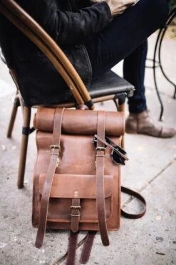 Johnny Fly Leren Rolltop Vintage Rugtas - Bruin - Ecologisch -Kofferland Goedkope Winkel 800x1200 61