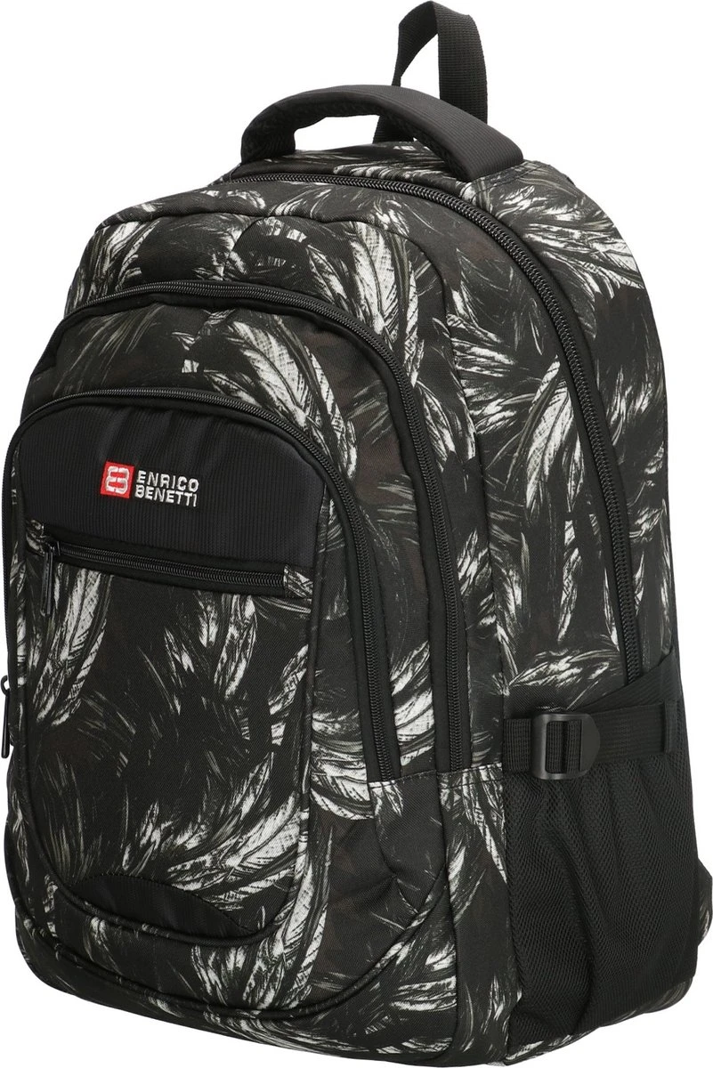 Enrico Benetti Santa Cruz 62038 Laptoprugzak 17" - Zwart Verenprint 3 Enrico Benetti Santa Cruz 62038 Laptoprugzak 17" - Zwart Verenprint - Afbeelding 3