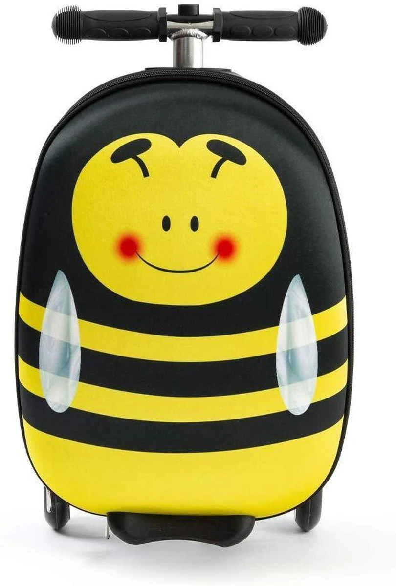 Rolkoffer Trolley Voor Kinderen | Geel | Trolley | Tas Kind | Bagagekoffer | Step Jongen | Vliegtuig Nekkussen | Step Met 3 Wielen | FDBW | Koffer Handbagage - 50 Kilo - Bouncy Box 40x20x25 Cm + Nekkussen Vliegtuig 6 Rolkoffer Trolley Voor Kinderen | Geel | Trolley | Tas Kind | Bagagekoffer | Step Jongen | Vliegtuig Nekkussen | Step Met 3 Wielen | FDBW | Koffer Handbagage - 50 Kilo - Bouncy Box 40x20x25 Cm + Nekkussen Vliegtuig - Afbeelding 6