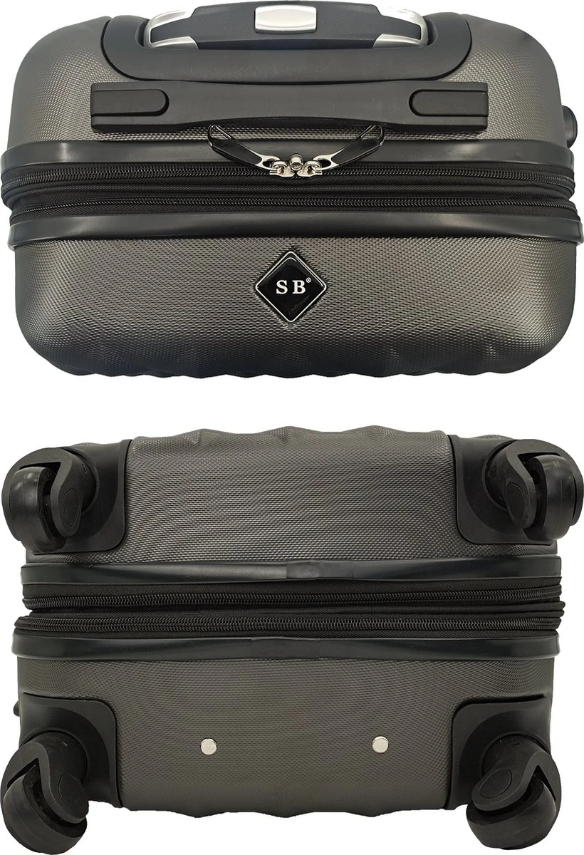 SB Travelbags Kofferset - 2 Delige 'Expandable' Koffer - Donker Grijs - 65cm/55cm 6 SB Travelbags Kofferset - 2 Delige 'Expandable' Koffer - Donker Grijs - 65cm/55cm - Afbeelding 6