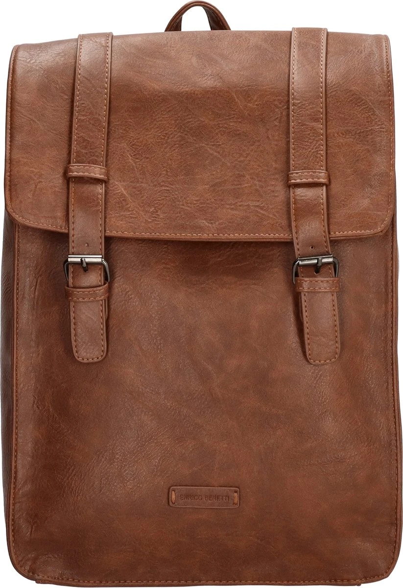 Enrico Benetti Caen 66593 Rugzak Met 14" Laptopvak - Cognac 1 Enrico Benetti Caen 66593 Rugzak Met 14" Laptopvak - Cognac