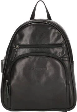 Old West Leren Dames Rugzak San Antonio M - Zwart -Kofferland Goedkope Winkel 823x1200 3