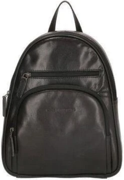 Old West Leren Dames Rugzak San Antonio M - Zwart -Kofferland Goedkope Winkel 828x1200 4