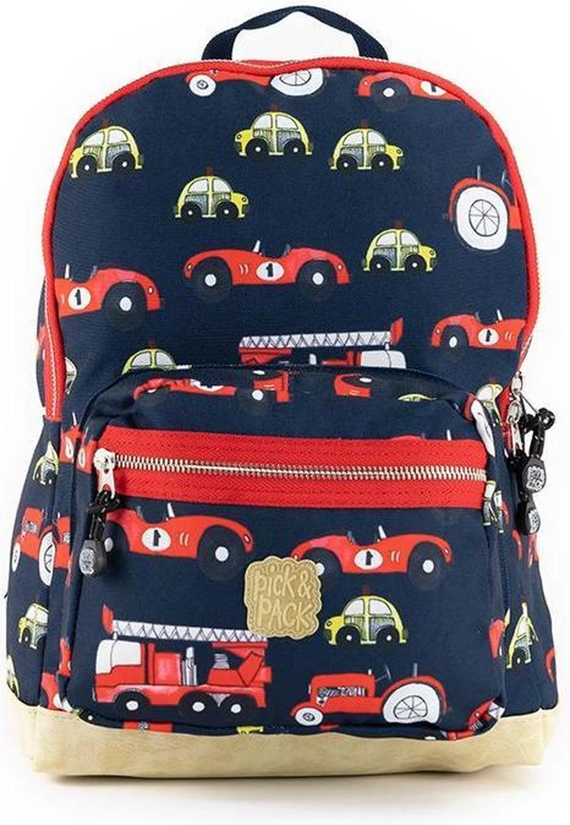 Pick & Pack Auto’s - Rugzak - Donkerblauw - Maat M 1 Pick & Pack Auto’s - Rugzak - Donkerblauw - Maat M