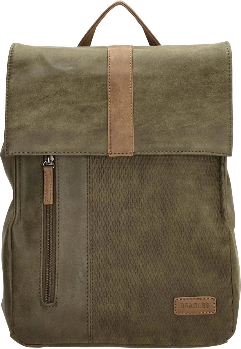 Beagles Brunete Rugzak - Olijfgroen 1 Beagles Brunete Rugzak - Olijfgroen