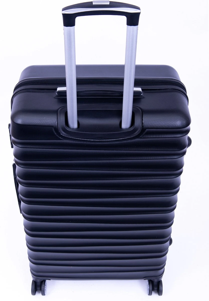 Tobeyz - Kofferset - 3-delig Zwart Handbagage - Verrijdbaar Op 4 Wielen - Stevig ABS - Lichtgewicht, Trolley 4 Tobeyz - Kofferset - 3-delig Zwart Handbagage - Verrijdbaar Op 4 Wielen - Stevig ABS - Lichtgewicht, Trolley - Afbeelding 4