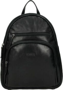 Old West Leren Dames Rugzak San Antonio M - Zwart