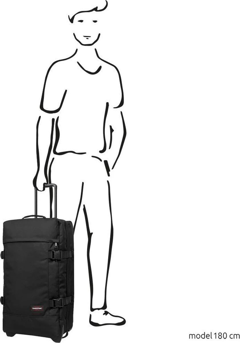 Eastpak TRANVERZ M Reiskoffer (67 X 35.5 X 30 Cm) - Black 2 Eastpak TRANVERZ M Reiskoffer (67 X 35.5 X 30 Cm) - Black - Afbeelding 2