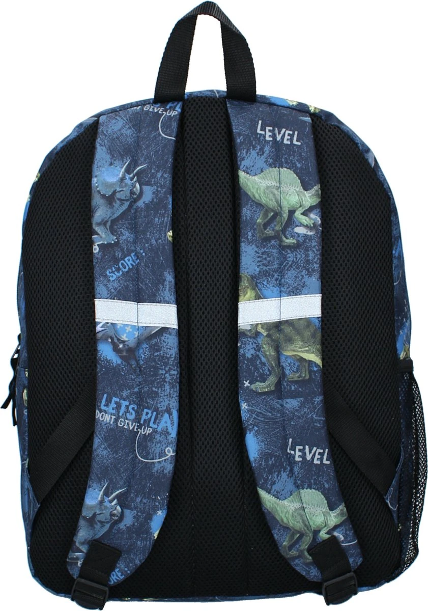 Skooter Dinogames - Rugzak - Schooltas Jongen - Blauw - Dino 3 Skooter Dinogames - Rugzak - Schooltas Jongen - Blauw - Dino - Afbeelding 3