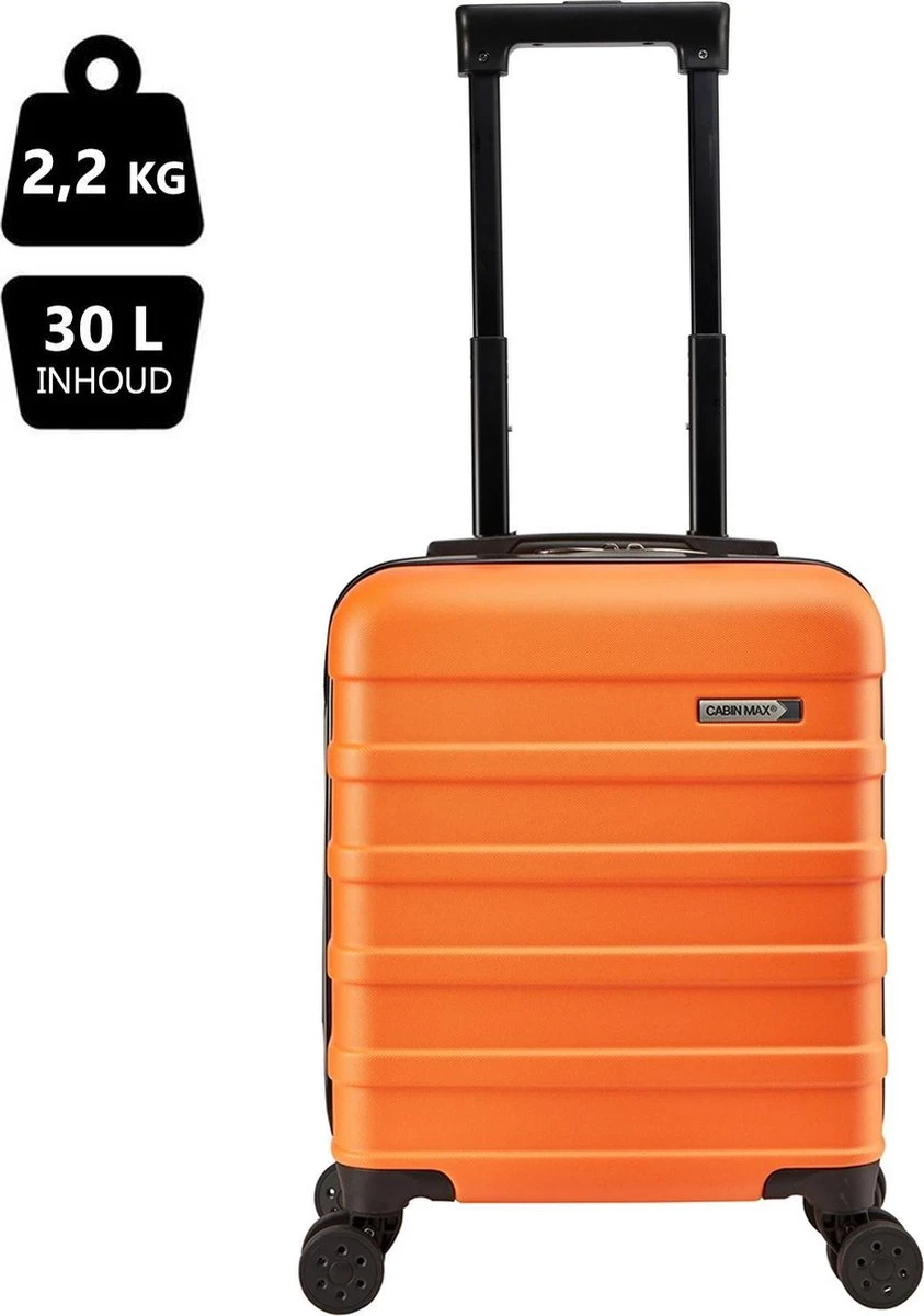 CabinMax Handbagage Koffer - Trolley 30L - Harde Reiskoffer - 45x36x20cm - Lichtgewicht - Groot Capaciteit - Oranje 8 CabinMax Handbagage Koffer - Trolley 30L - Harde Reiskoffer - 45x36x20cm - Lichtgewicht - Groot Capaciteit - Oranje - Afbeelding 8