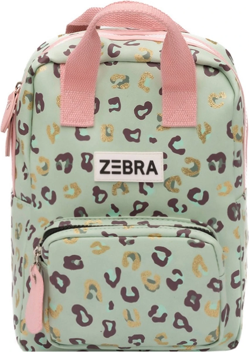 Zebra Trends Kinderrugzak 8 Liter - Leo Mint & Gold 1 Zebra Trends Kinderrugzak 8 Liter - Leo Mint & Gold