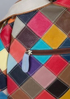 Viabologna Rugzak Escanella Van Gekleurde Stukjes Leer - Multicolour - -Kofferland Goedkope Winkel 856x1200 6