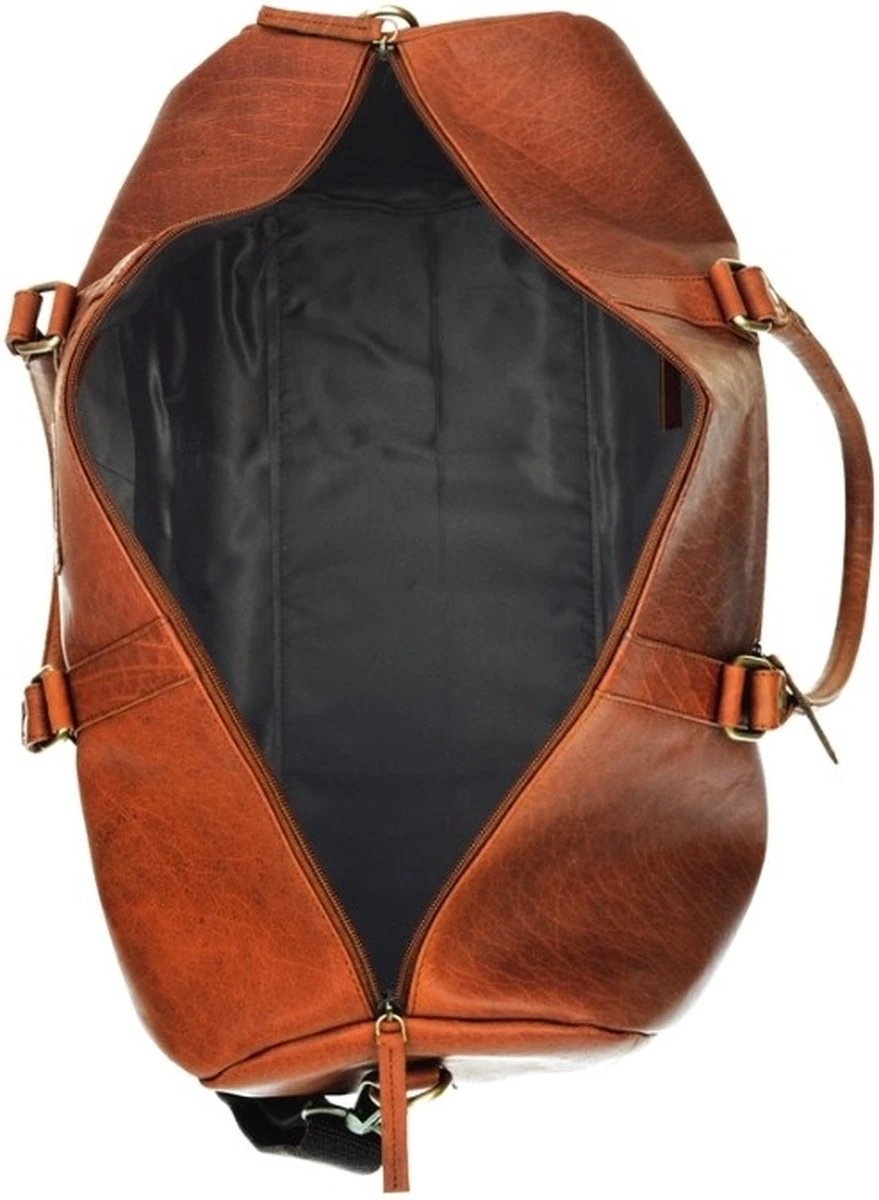 Fana Bags Leren Weekendtas Cognac - Leren Reistas - Grote Reistas Leder - Cadeau Mannen - Reistas/Weekendtas/Sporttas Echt Leer - Duffel Bag 3 Fana Bags Leren Weekendtas Cognac - Leren Reistas - Grote Reistas Leder - Cadeau Mannen - Reistas/Weekendtas/Sporttas Echt Leer - Duffel Bag - Afbeelding 3