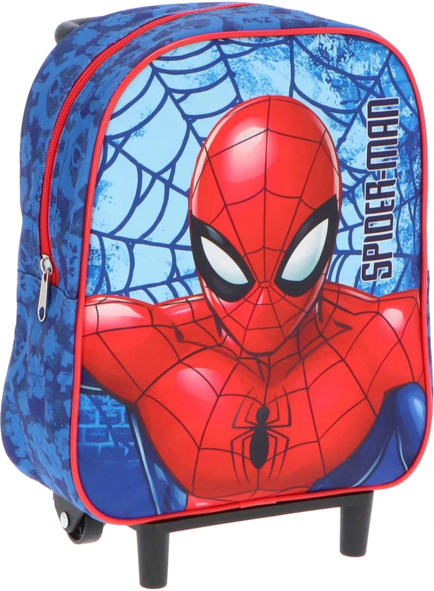 Spider-Man Spiderman Handbagage Reiskoffer/trolley - Blauw/rood - 28 Cm - Voor Kinderen 1 Spider-Man Spiderman Handbagage Reiskoffer/trolley - Blauw/rood - 28 Cm - Voor Kinderen