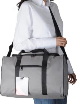 Handbagage Ryanair 40x20x25 - Met Smart Sleeve Voor Op Een Koffer - Steel Grey -Kofferland Goedkope Winkel 891x1200 8